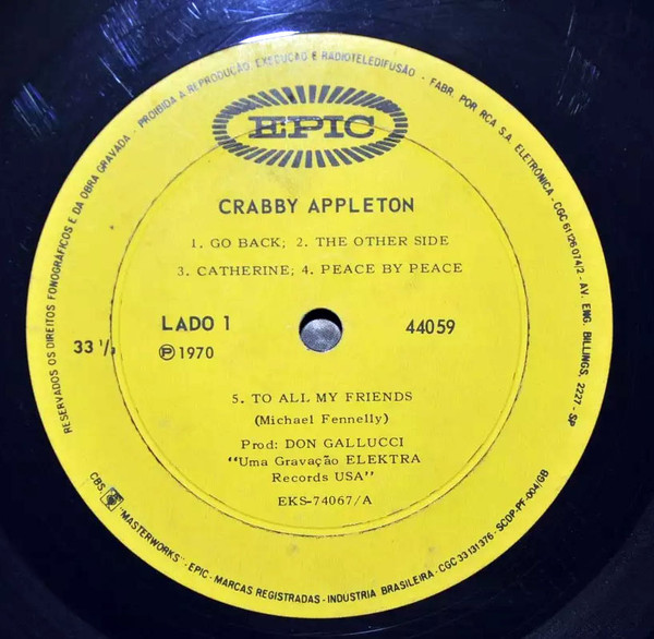 Crabby Appleton - Crabby Appleton (LP, Album, Mono) (Mint (M)) - Imagem 3